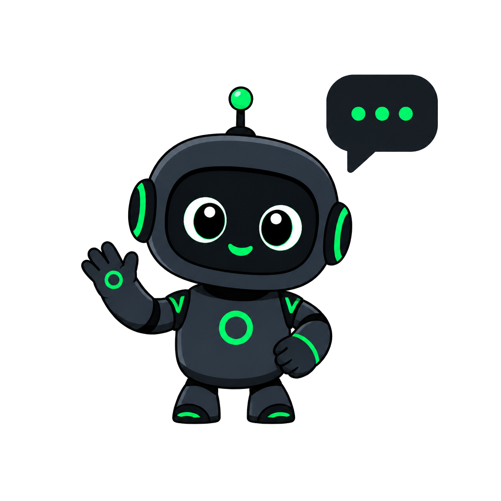 Friendly chat robot mascot